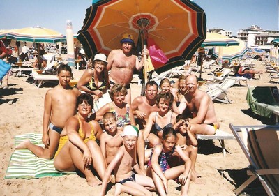 Itálie 2003 - my všichni pláž